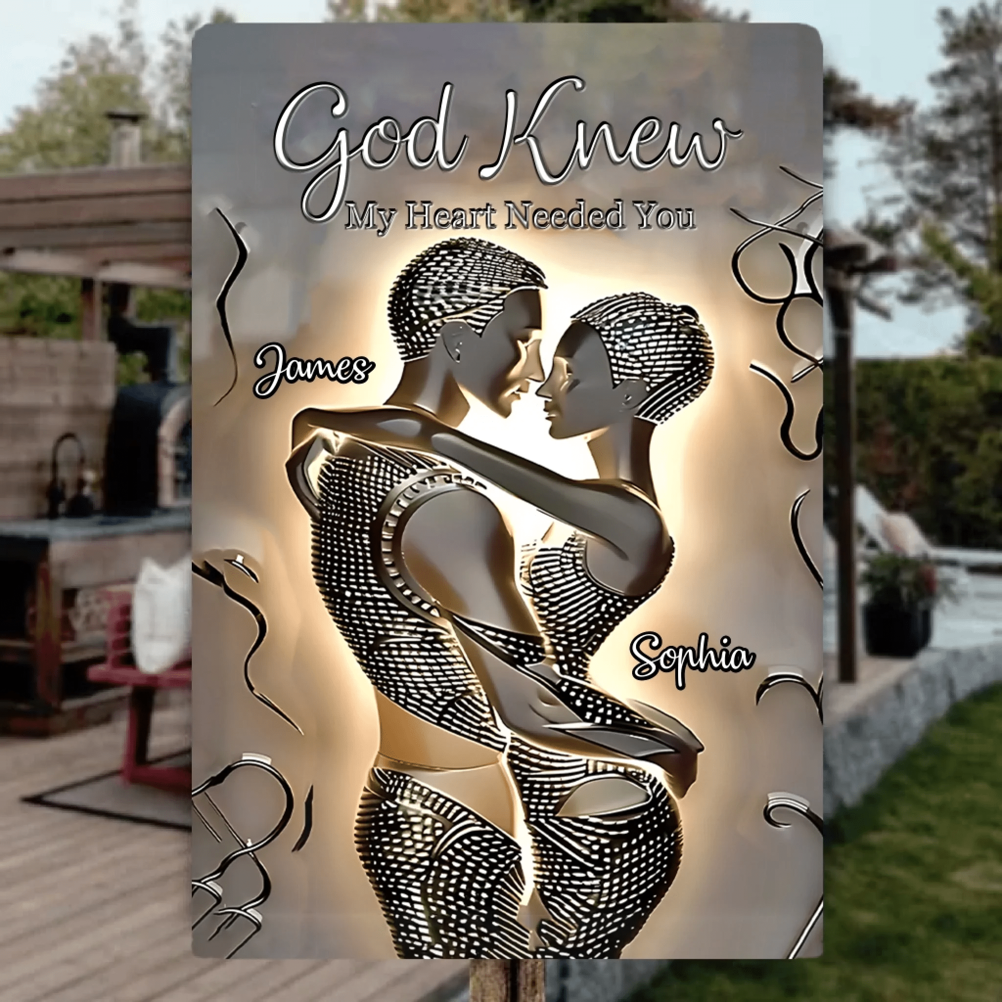 It's You & Me - Personalized African American Rectangle Metal Sign 761996 - 762000 - DiyGiftly