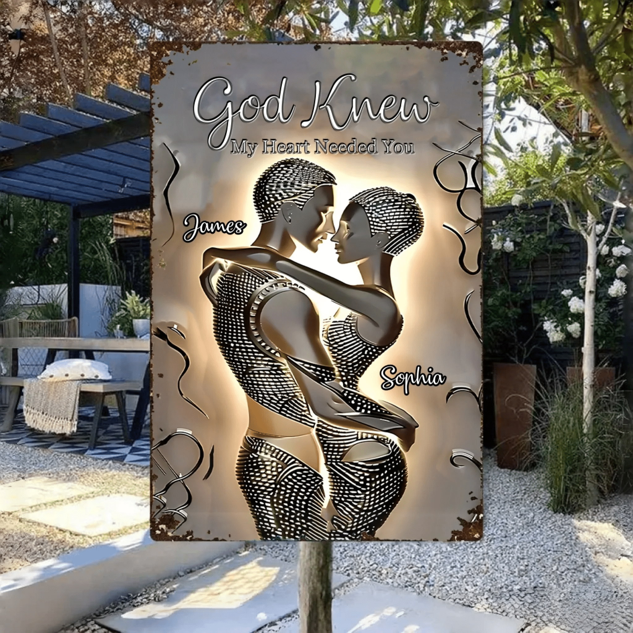 It's You & Me - Personalized African American Rectangle Metal Sign 761996 - 762000 - DiyGiftly