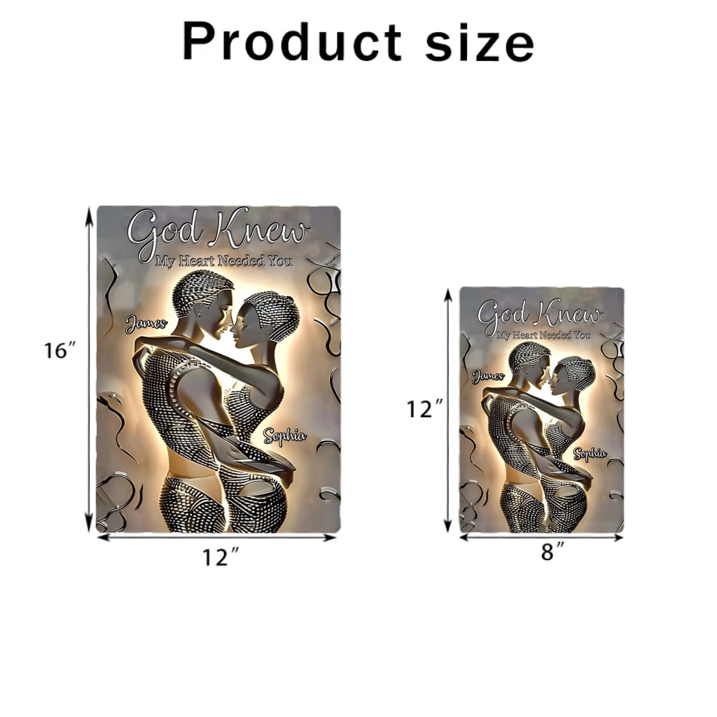It's You & Me - Personalized African American Rectangle Metal Sign 761996 - 762000 - DiyGiftly