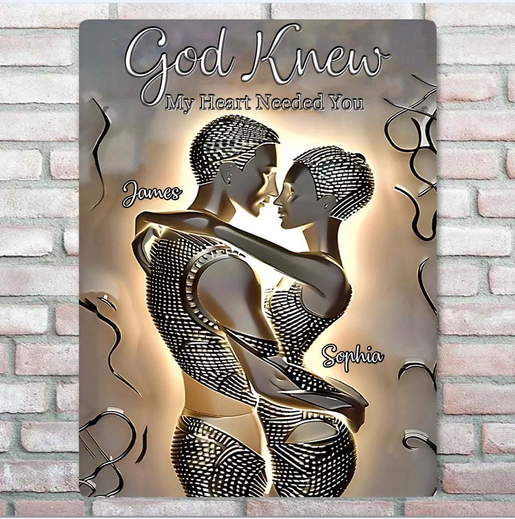 It's You & Me - Personalized African American Rectangle Metal Sign 761996 - 762000 - DiyGiftly