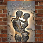 It's You & Me - Personalized African American Rectangle Metal Sign 761996 - 762000 - DiyGiftly