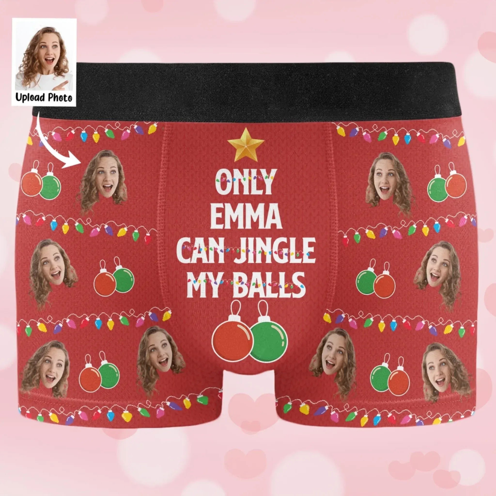 Jingle My Baubles – Custom Photo Boxer Briefs for Husband – Hilarious Gift Idea 1047079 - DiyGiftly