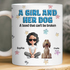Just A Girl And Her Furry Soulmate – Personalized 3D Inflated Effect Mug, Custom Dog Lover Gift for Dog Mom & Dog Dad, Christmas Birthday Present 1079334 - DiyGiftly
