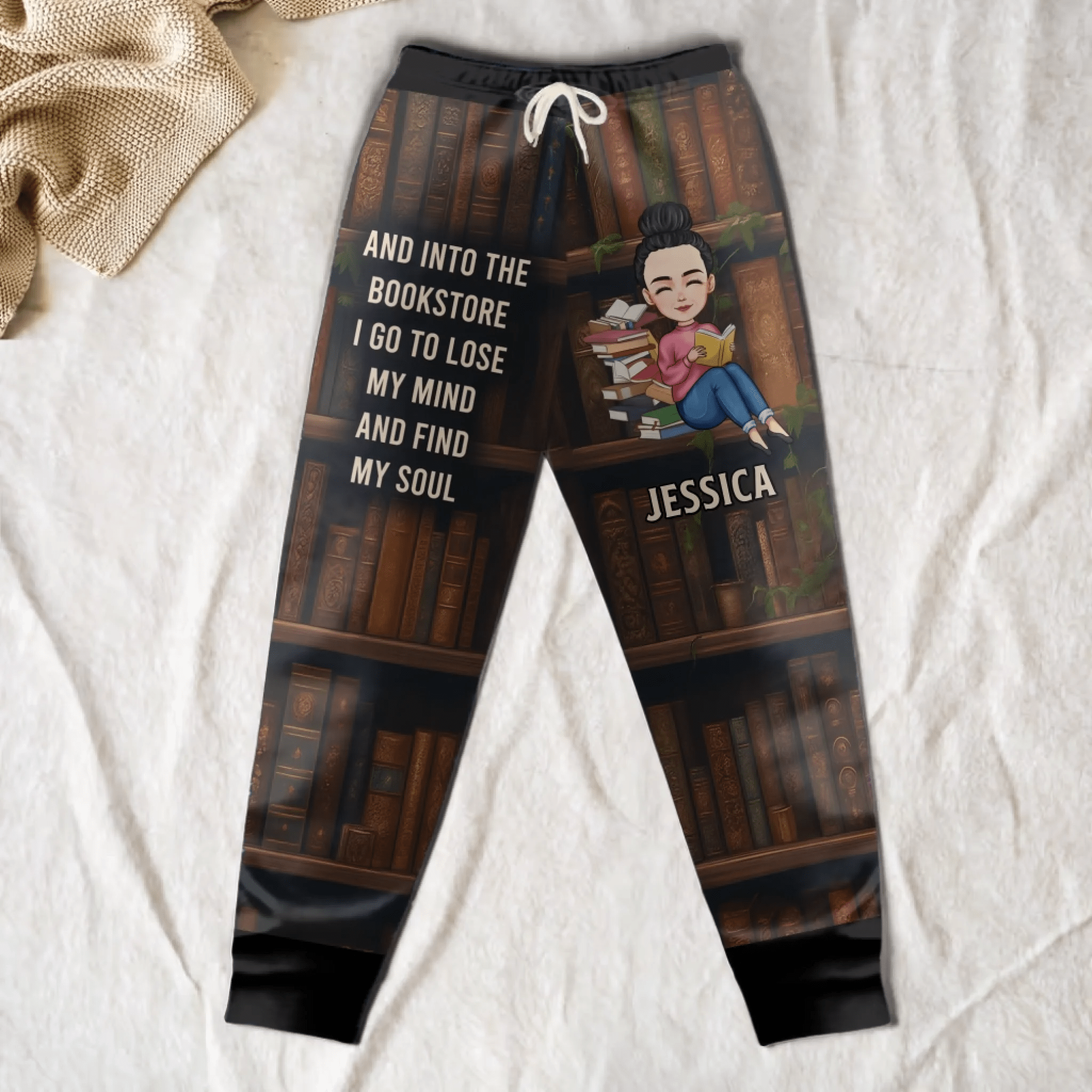 Just A Girl Who Loves Books – Personalized Sweatpants for Women, Custom Lounge Pants with Pockets, Book Lover Pajama Pants, Cozy Jogger Sweatpants, Reading Gifts for Her 1054688 - 1054728 - DiyGiftly