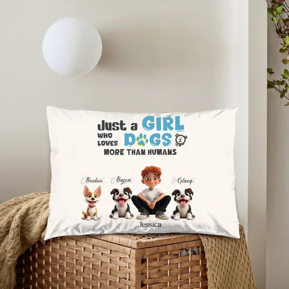 Just a girl who loves dogs more than humans - Personalized and Innovative Cushions 758974 - DiyGiftly