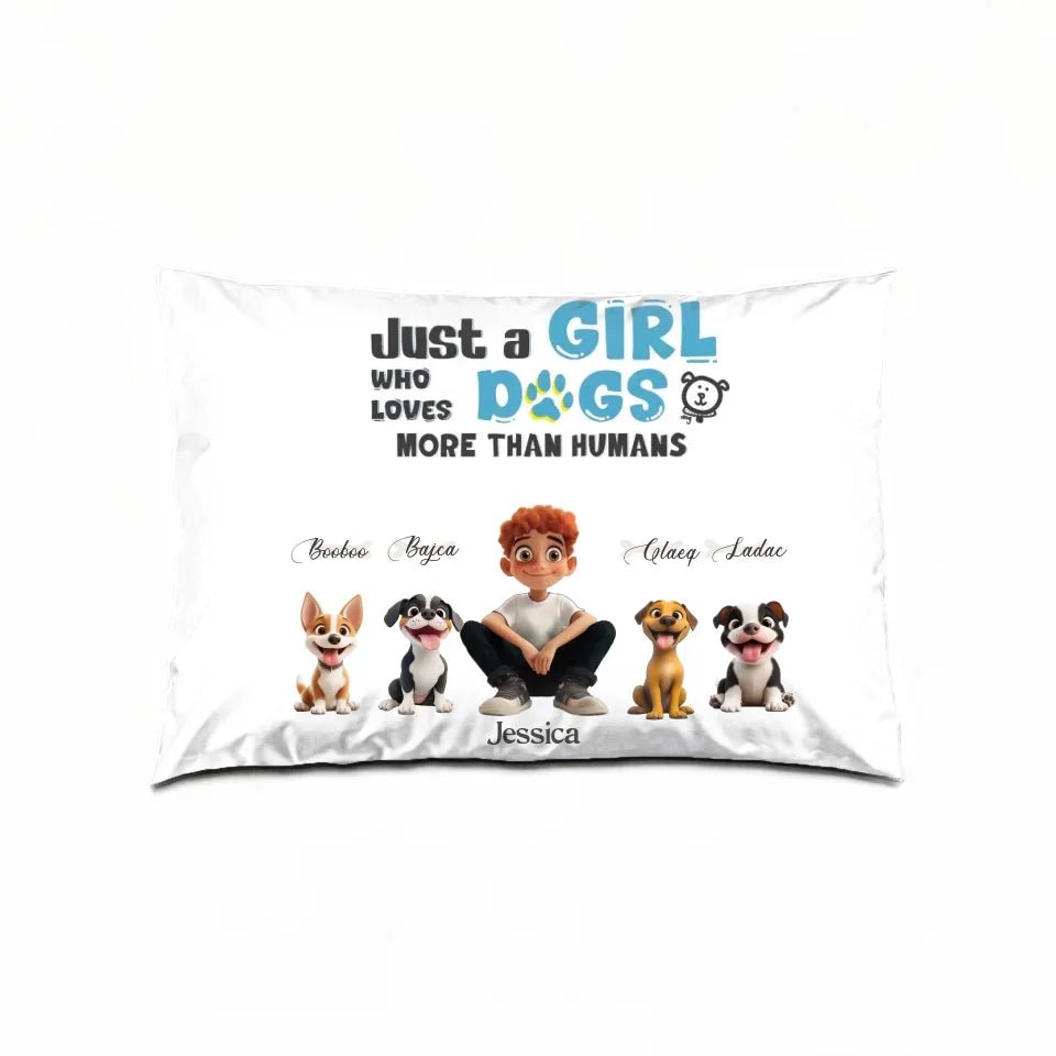 Just a girl who loves dogs more than humans - Personalized and Innovative Cushions 758974 - DiyGiftly