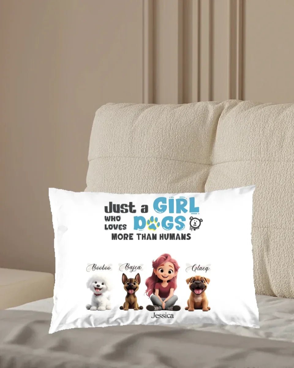 Just a girl who loves dogs more than humans - Personalized and Innovative Cushions 758974 - DiyGiftly