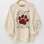 Just A Girl Who Loves Pets - Dog & Cat Personalized Custom Unisex Sweatshirt With Design On Sleeve - Gift For Pet Owners, Pet Lovers 679767 - 679768 - DiyGiftly