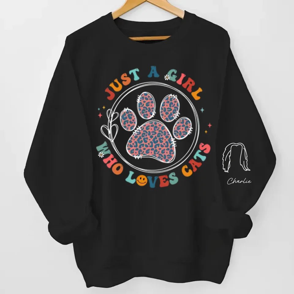 Just Me & My Pets - Dog & Cat Personalized Custom Unisex Sweatshirt With Design On Sleeve - Gift For Pet Owners, Pet Lovers 682125 - 682127 - DiyGiftly