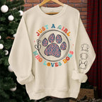 Just Me & My Pets - Dog & Cat Personalized Custom Unisex Sweatshirt With Design On Sleeve - Gift For Pet Owners, Pet Lovers 682125 - 682127 - DiyGiftly