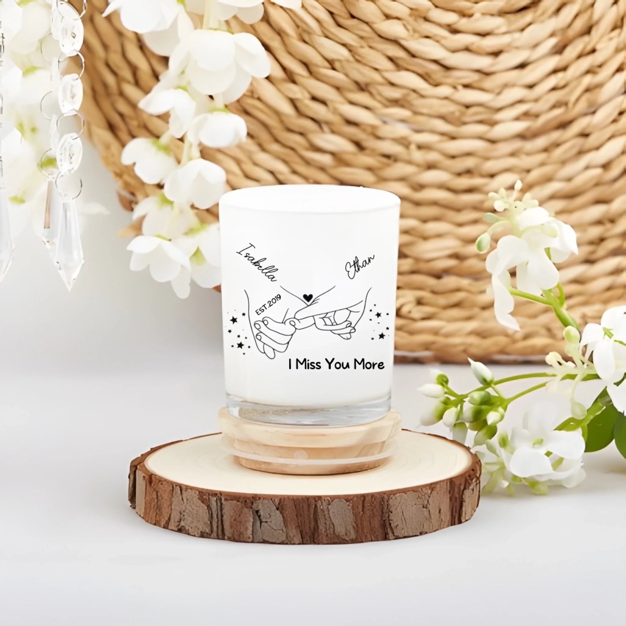 “Just Now, Thinking of You” – Personalized Scented Candle – Custom Name Candle Gift for Relaxation, Long Distance Love or Special Moments 1141181 - DiyGiftly