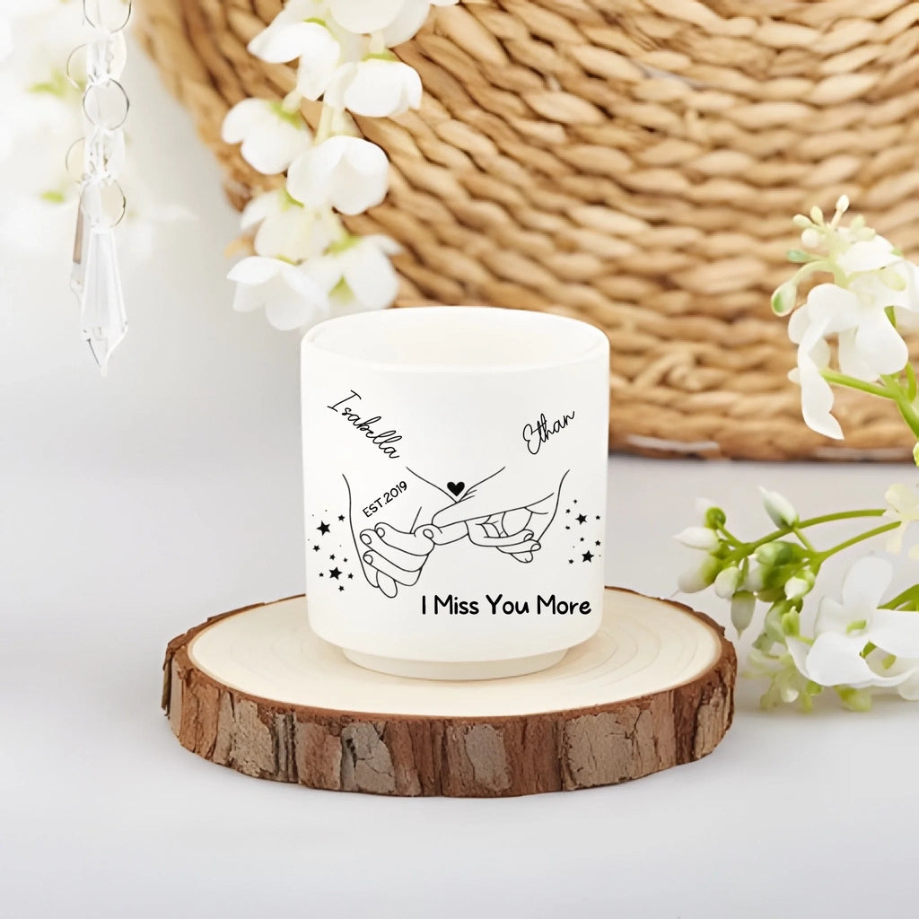 “Just Now, Thinking of You” – Personalized Scented Candle – Custom Name Candle Gift for Relaxation, Long Distance Love or Special Moments 1141181 - DiyGiftly