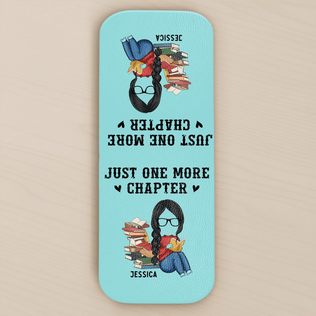 leather magnetic bookmark gift for daughter custom name reading gift close up