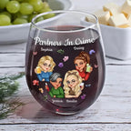 custom name personalized stemless wine glass gift for best friend