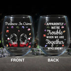 personalized stemless wine glass gift for best friend custom name