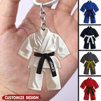 Karate,Jiu - Jitsu Gift - Personalized Black Belt Keychain 721787 - DiyGiftly