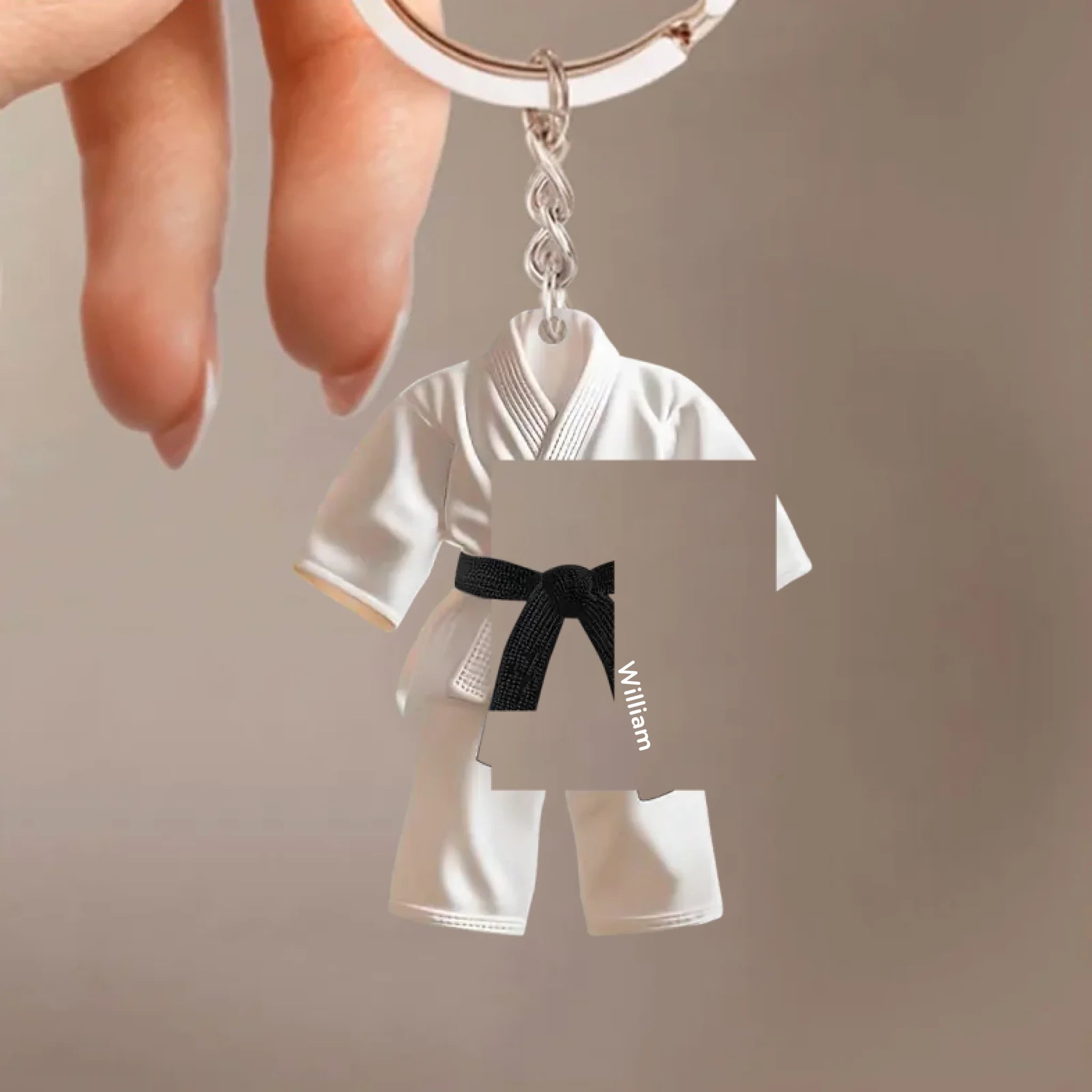 Karate,Jiu - Jitsu Gift - Personalized Black Belt Keychain 721787 - DiyGiftly