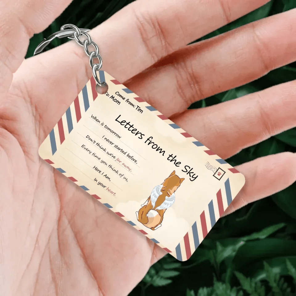 personalized photo or name loss of dog gift keychain everyday keepsake main view