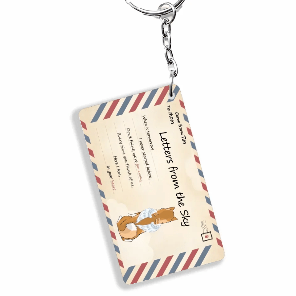 loss of dog gift keychain personalized photo or name everyday keepsake detail view