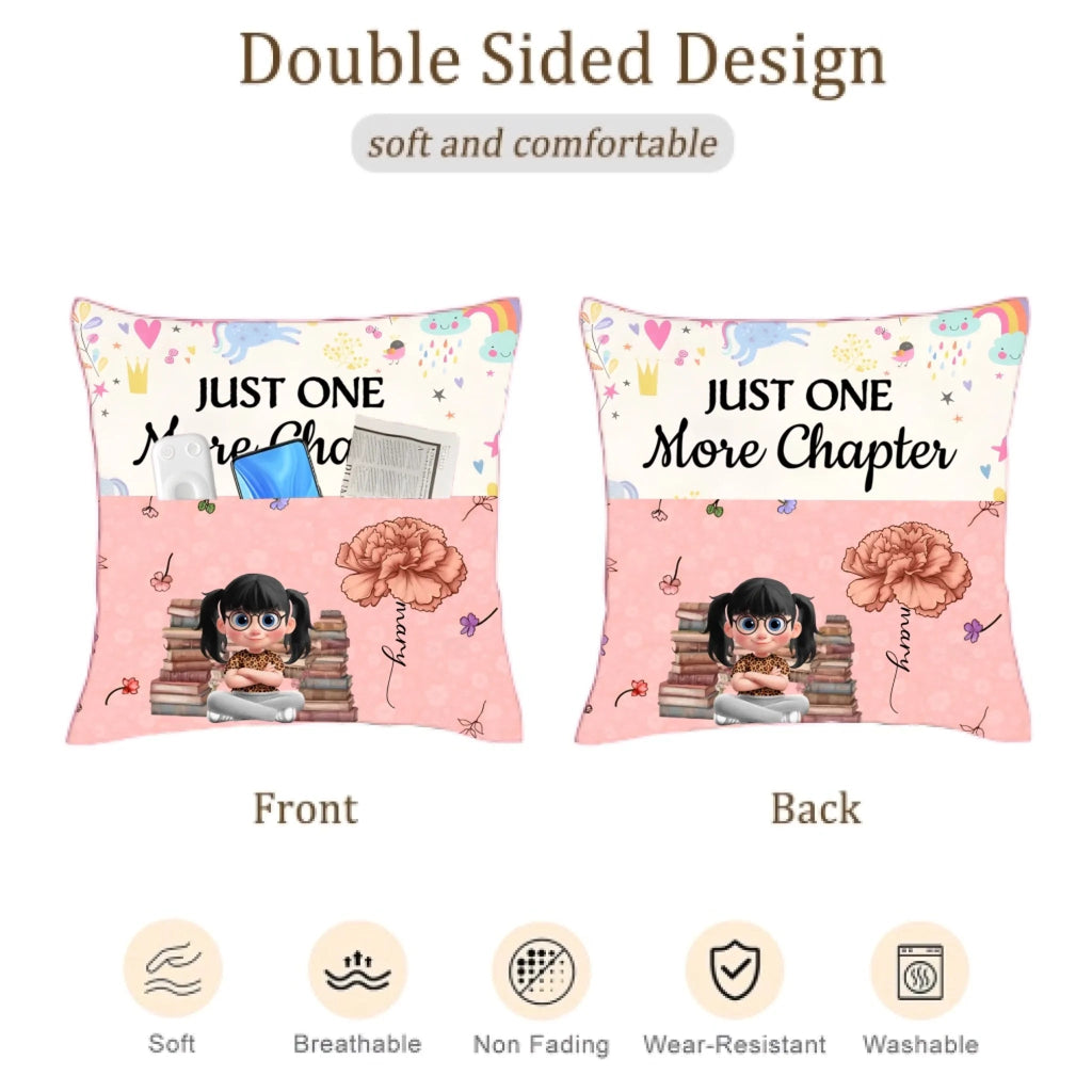 Kid Reading Pillow Birth Month Flower – Personalized Pocket Pillow for Kids – Custom Name & Birth Flower Design – Cozy Bedtime Reading Cushion – Thoughtful Birthday, Baby Shower & Christmas Gift for Children 1073319 - DiyGiftly