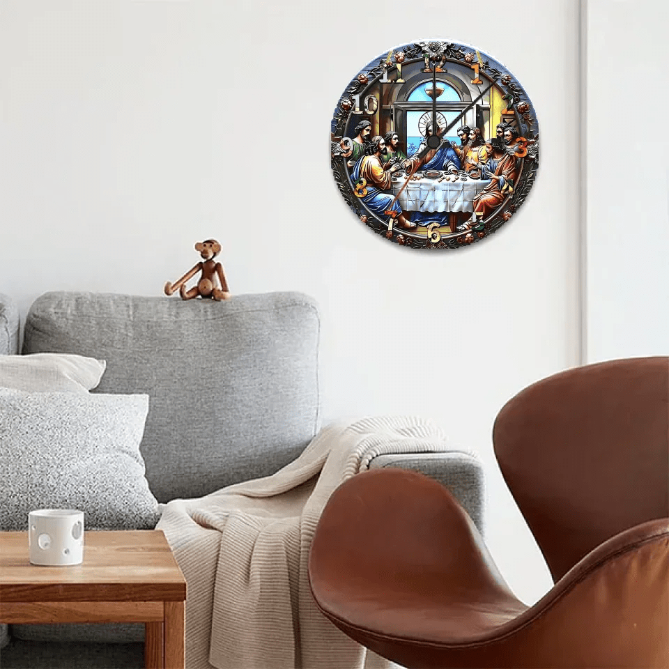 custom name wooden wall clock keepsake as a new home gift
