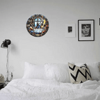 custom name wooden wall clock as a new home gift