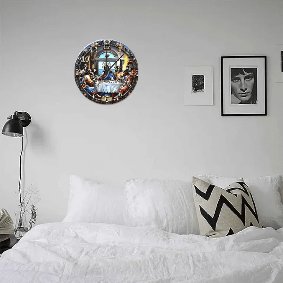 custom name wooden wall clock as a new home gift