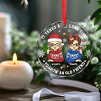 Let's Be Friends 'Til We're Old - Bestie Personalized Custom Circle Glass Ornament - Christmas Gift For Best Friends, BFF, Sisters 685813 - DiyGiftly