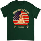 Life Is Better (USA Pattern) - Personalized Custom Unisex T-shirt 664746 - DiyGiftly
