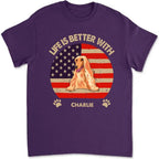Life Is Better (USA Pattern) - Personalized Custom Unisex T-shirt 664746 - DiyGiftly