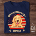 Life Is Better (USA Pattern) - Personalized Custom Unisex T-shirt 664746 - DiyGiftly