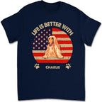 Life Is Better (USA Pattern) - Personalized Custom Unisex T-shirt 664746 - DiyGiftly