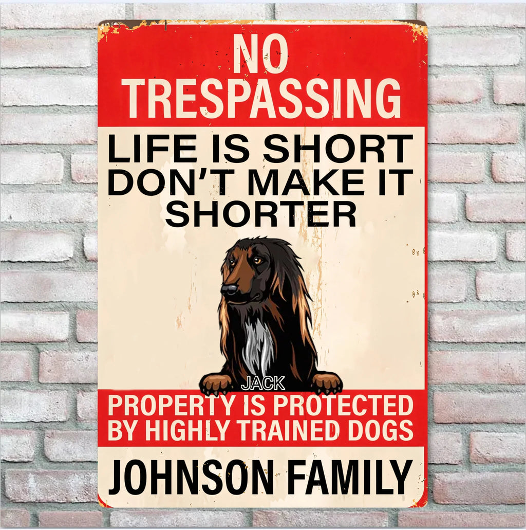 Life ls Short - Personalized Dog Rectangle Metal sign 737233 - 737238 - DiyGiftly