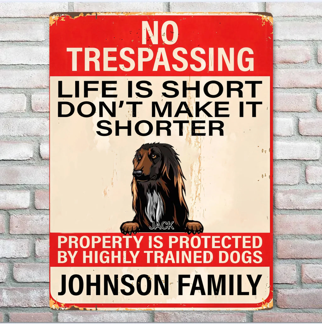 Life ls Short - Personalized Dog Rectangle Metal sign 737233 - 737238 - DiyGiftly