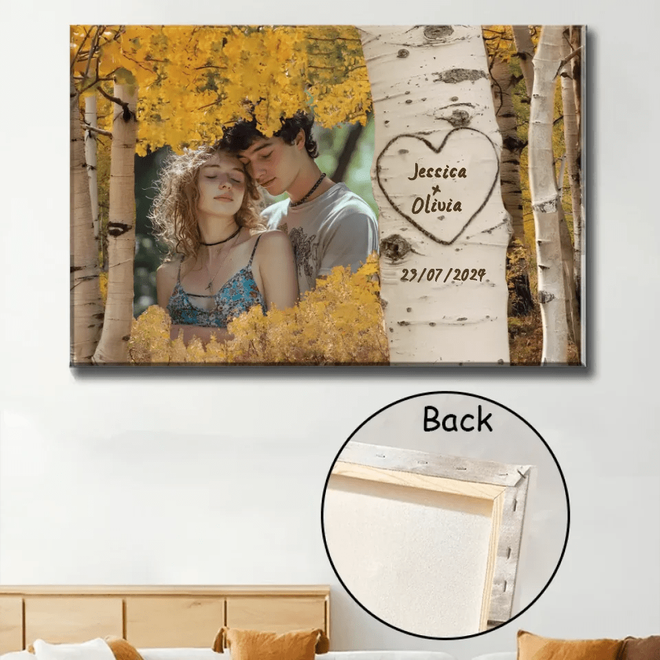 Life With You Is Naturally Happy - Personalized Poster or Canvas, Gift For Lovers 754242 - 754296 - DiyGiftly