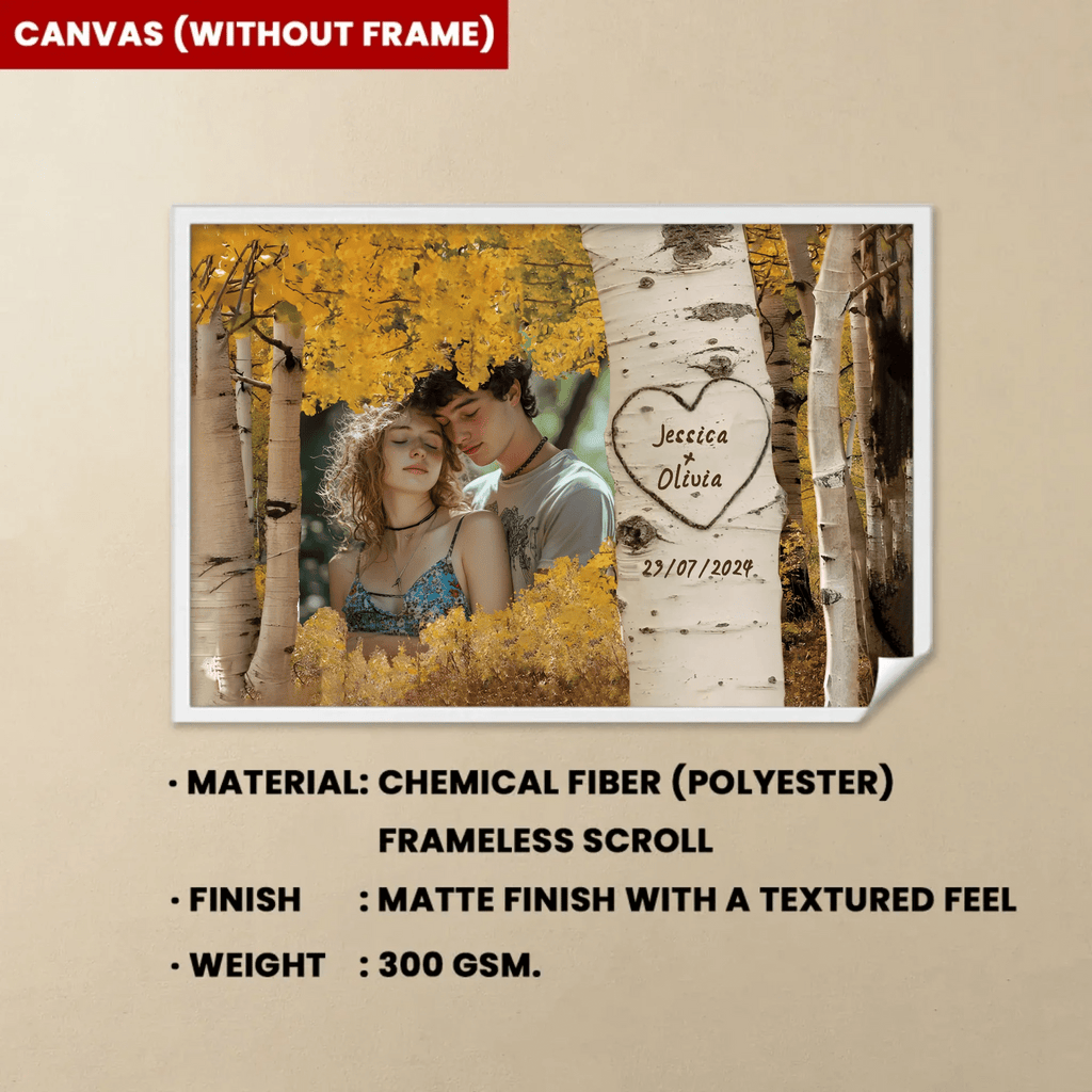 Life With You Is Naturally Happy - Personalized Poster or Canvas, Gift For Lovers 754242 - 754296 - DiyGiftly