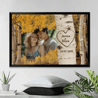 Life With You Is Naturally Happy - Personalized Poster or Canvas, Gift For Lovers 754242 - 754296 - DiyGiftly