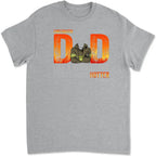 Firefighter Dad T shirt Personalized Name Apparel Cotton Gift close view