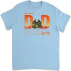 Firefighter Dad T shirt Personalized Name Apparel Cotton Gift shirt detail