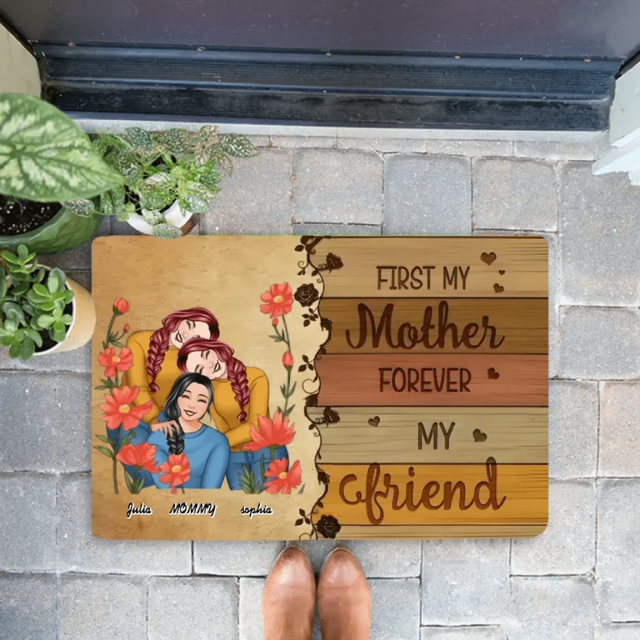 Like Mother Like Daughters Family Portrait - Personalized Mat 706142 - D - DiyGiftly