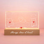 "Long Distance But Always Under The Same Sky" - Personalized Starry Sky LED Night Light – Romantic Long Distance Relationship Gift for Couples 1144166 1144167 - DiyGiftly