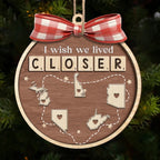 wood ornament birthday gift custom engraving