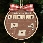 wooden wood ornament custom engraving birthday gift