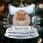 Acrylic Acrylic Ornament Personalized Cat Photo Lightweight Lasting Finish