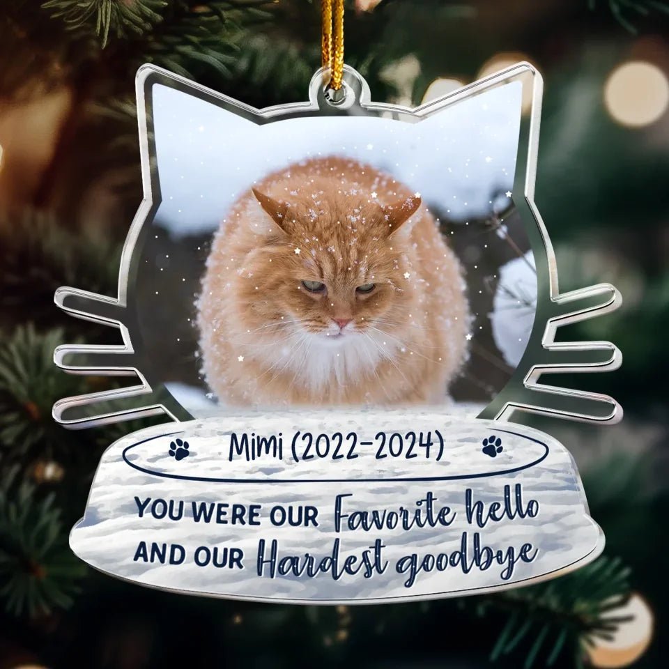 Acrylic Acrylic Ornament Personalized Cat Photo Lightweight Lasting Finish