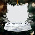 Personalized Cat Photo Acrylic Ornament Lightweight Lasting Finish