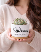custom name ceramic floral planter as a new home gift
