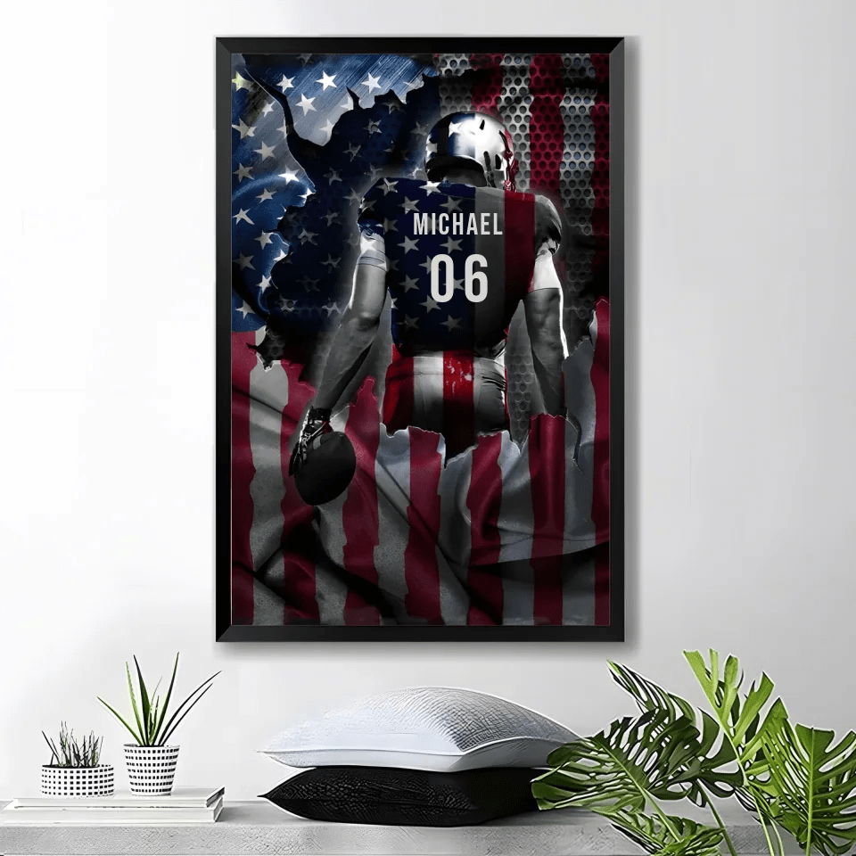 Love American Football - Personalized Football Canvas And Poster 737120 - 737136 - DiyGiftly