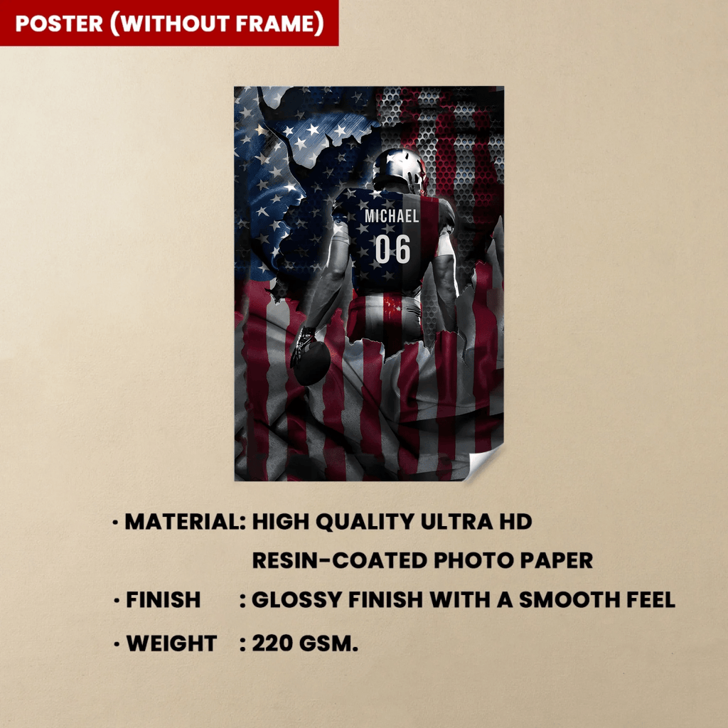 Love American Football - Personalized Football Canvas And Poster 737120 - 737136 - DiyGiftly