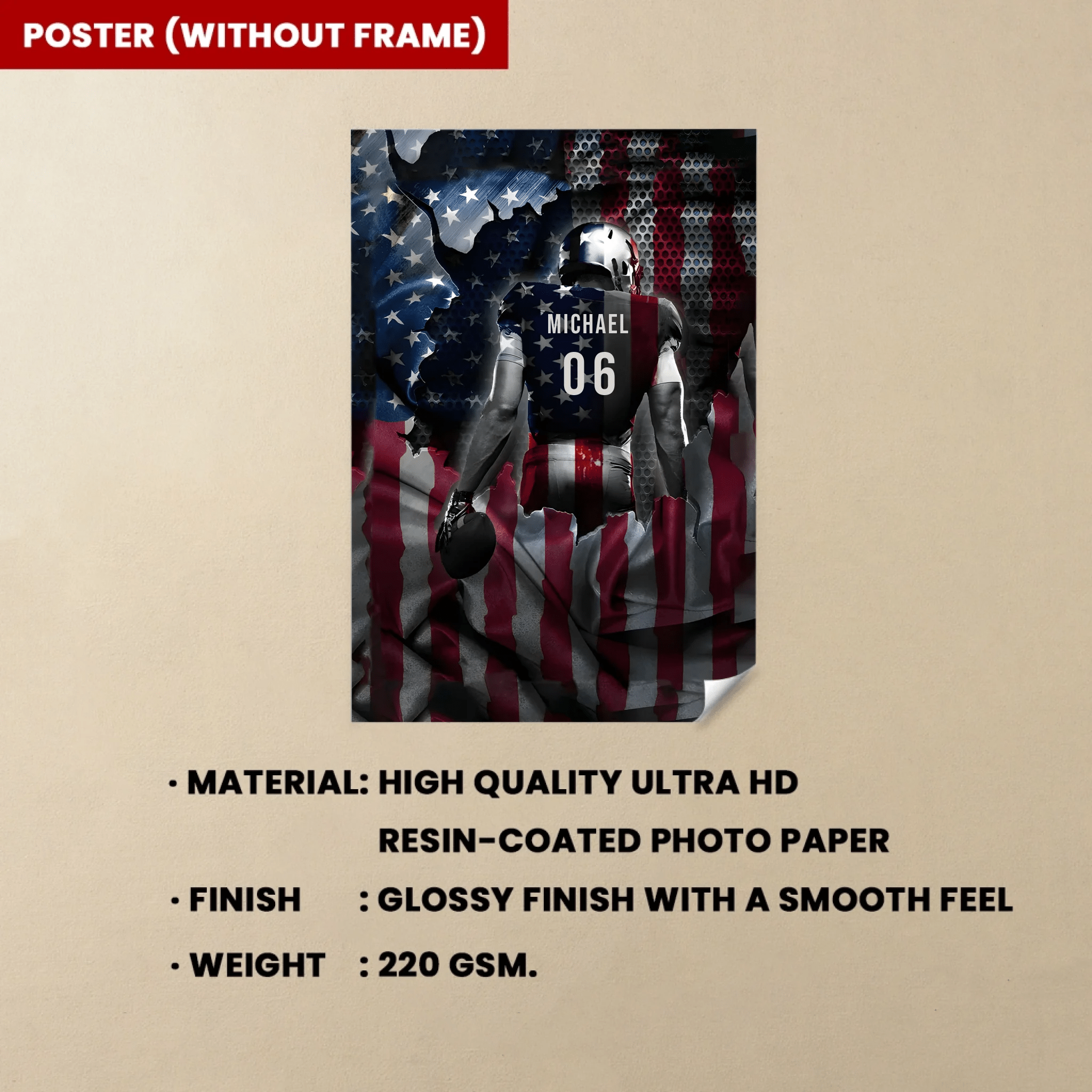 Love American Football - Personalized Football Canvas And Poster 737120 - 737136 - DiyGiftly